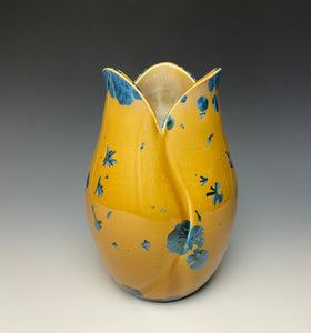 Tulip Vase- Blue and Orange #2