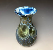 Load image into Gallery viewer, Cobalt Galaxy Crystalline Glazed Vase 4

