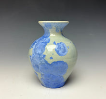 Load image into Gallery viewer, Powder Blue Crystalline Glazed Mini Vase

