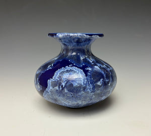 Winter Sky Blue Crystalline Glazed Mini Vase #4