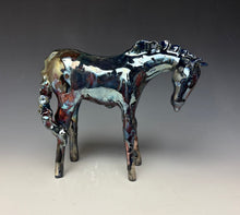 Load image into Gallery viewer, Copper Rainbow Raku Horse 880

