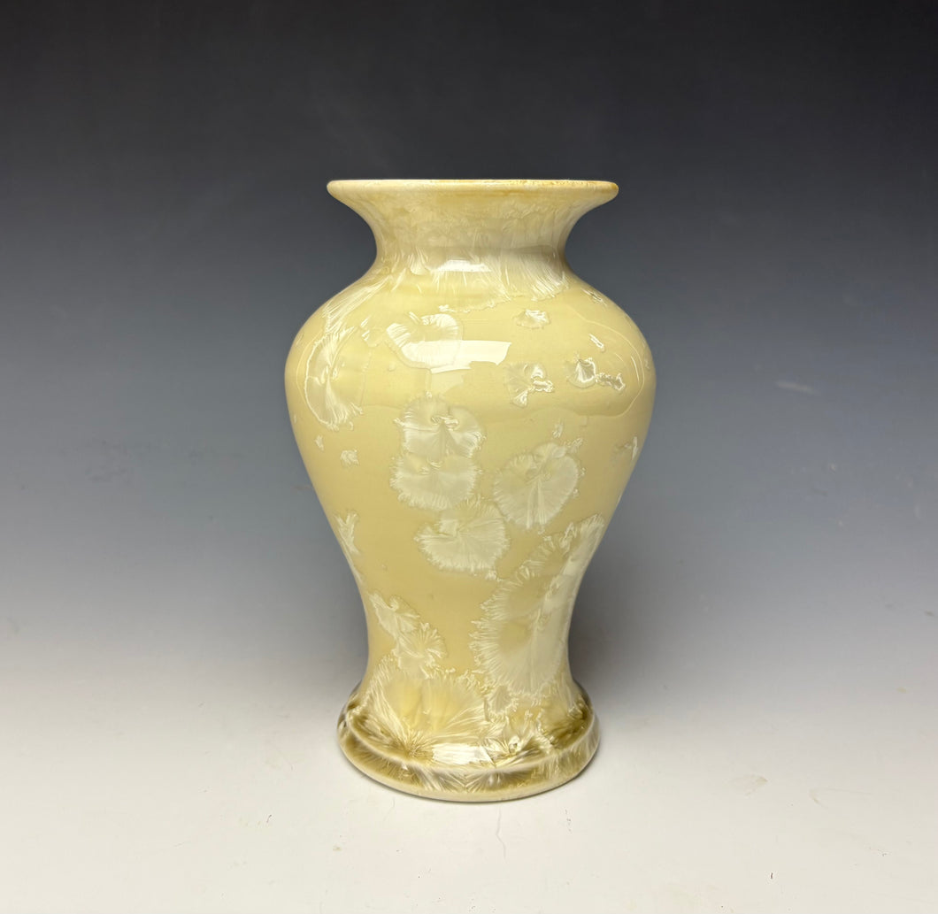 Cream Crystalline Glazed Vase