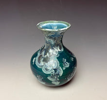 Load image into Gallery viewer, Aqua Crystalline Glazed Mini Vase

