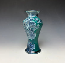 Load image into Gallery viewer, Aqua Crystalline Glazed Vase
