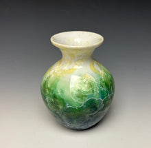Load image into Gallery viewer, Crystalline Mini Vase in Ivory, Green and Blue 2
