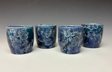 Load image into Gallery viewer, Atlantic Storm Blue Crystalline Sake Cup
