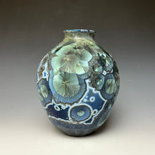 Load image into Gallery viewer, Cobalt Galaxy Crystalline Glazed Vase
