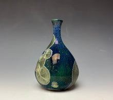 Load image into Gallery viewer, Deep Aquamarine Galaxy Crystalline Glazed Mini Vase 3
