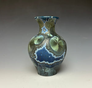 Cobalt Galaxy Crystalline Glazed Mini Vase 3