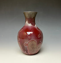 Load image into Gallery viewer, Crystalline Glazed Vase in Ruby

