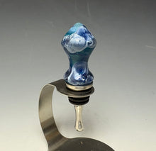 Load image into Gallery viewer, Crystalline Glazed Bottle Stopper- Atlantic Storm Blue 3
