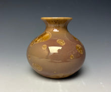 Load image into Gallery viewer, Iced Caramel Crystalline Glazed Vase
