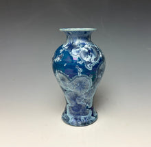 Load image into Gallery viewer, Crystalline Glazed Mini Vase in Atlantic Storm Blue 4
