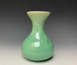 Light Green Crystalline Glazed Mini Vase