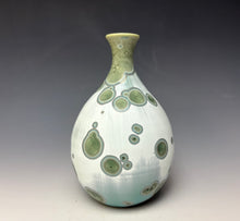 Load image into Gallery viewer, Wintergreen Crystalline Glazed Teardrop Mini Vase
