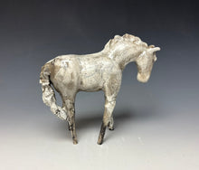 Load image into Gallery viewer, White Crackle Raku Horse 879
