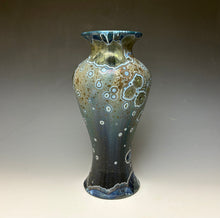 Load image into Gallery viewer, Cobalt Galaxy Crystalline Glazed Vase 13
