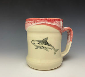 Shark Mug- Bright Red