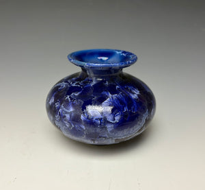 Winter Sky Blue Crystalline Glazed Mini Vase #6