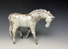 Load image into Gallery viewer, White Crackle Raku Horse 881
