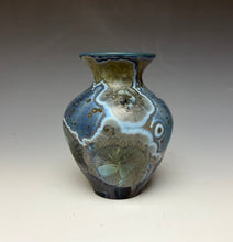 Load image into Gallery viewer, Cobalt Galaxy Crystalline Glazed Mini Vase 4
