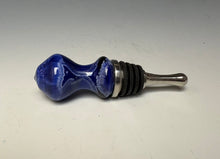 Load image into Gallery viewer, Crystalline Glazed Bottle Stopper- Winter Sky Blue #2
