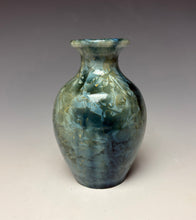 Load image into Gallery viewer, Light Blue Crystalline Glazed Mini Vase
