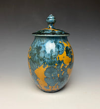 Load image into Gallery viewer, Blue and Orange Crystalline Jar
