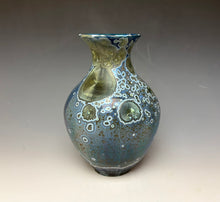 Load image into Gallery viewer, Cobalt Galaxy Crystalline Glazed Vase 6
