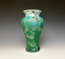 Load image into Gallery viewer, Emerald Green Crystalline Glazed Vase
