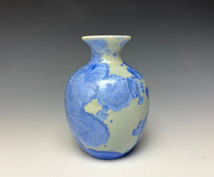 Powder Blue Crystalline Glazed Mini Vase 3