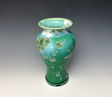 Load image into Gallery viewer, Emerald Green Crystalline Glazed Vase
