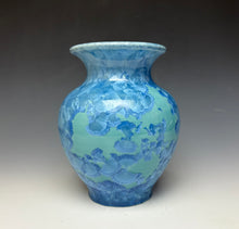 Load image into Gallery viewer, Teal Crystalline Glazed Vase
