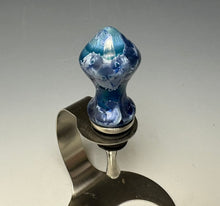 Load image into Gallery viewer, Crystalline Glazed Bottle Stopper- Atlantic Storm Blue 3
