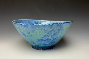 Teal Crystalline Glazed Bowl