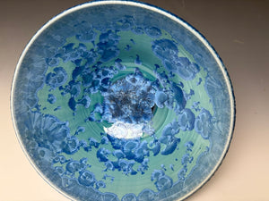 Teal Crystalline Glazed Bowl