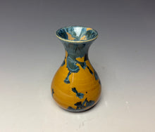Load image into Gallery viewer, Blue and Orange Crystalline Mini Vase
