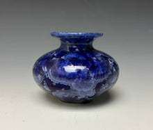 Load image into Gallery viewer, Winter Sky Blue Crystalline Glazed Mini Vase #6
