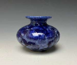 Winter Sky Blue Crystalline Glazed Mini Vase #6