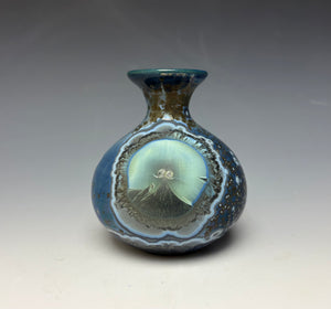 Cobalt Galaxy Crystalline Glazed Mini Vase 2