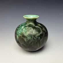 Load image into Gallery viewer, Green Galaxy Crystalline Glazed Mini Vase #2

