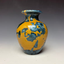 Load image into Gallery viewer, Blue and Orange Crystalline Mini Vase 3
