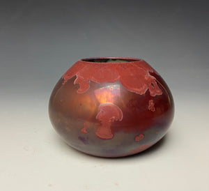 Ruby Crystalline Glazed Mini Vase