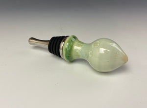 Crystalline Glazed Bottle Stopper- Moss Green