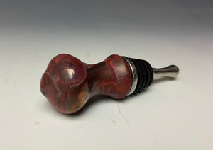 Crystalline Glazed Bottle Stopper- Ruby #4