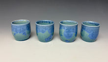 Load image into Gallery viewer, Light Teal Crystalline Sake Cup
