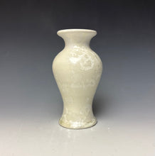 Load image into Gallery viewer, White Crystalline Glazed Mini Vase
