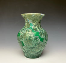 Load image into Gallery viewer, Emerald Green Crystalline Glazed Vase #2
