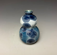 Load image into Gallery viewer, Crystalline Glazed Mini Vase in Atlantic Storm Blue
