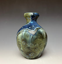 Load image into Gallery viewer, Cobalt Galaxy Crystalline Glazed Mini Vase 3
